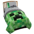 thumbnail image 1 of Juego de cama Jay Franco Minecraft Creeper, tamaño doble, 4 piezas, 1 of 6