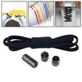 thumbnail image 1 of Cordones Elásticos Sin Atar Cordones Sin Atar Cordones Elásticos Universales 1 Par Cordones Perezosos Medio Redondos Cordones de Zapatos Sin Cordones Todo negro Yinane Sin atar cordones, 1 of 8