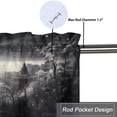 thumbnail image 5 of Eiffel Tower Valance Curtain for Kitchen Black White Romantic European France City Rod Pocket Valances for Bedroom Living Room Dining Room 54 by 18 in, 1 Panel, 5 of 6