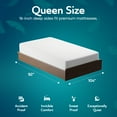 thumbnail image 2 of Sleepgram Breathable Sweat Proof Cotton Mattress Protector, Queen, White, 2 of 9