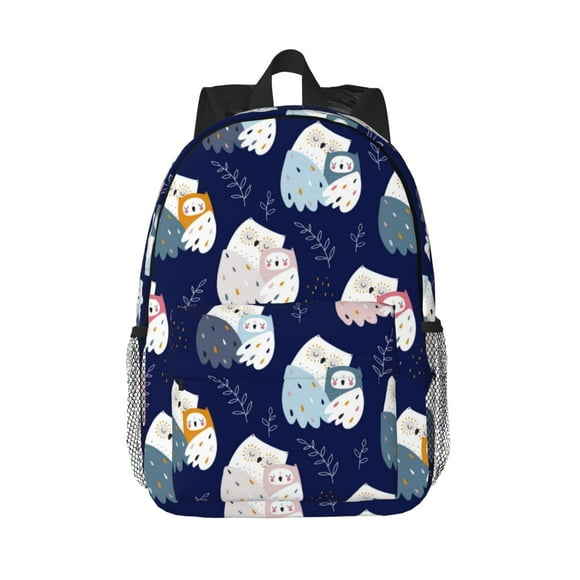 Disketp Mom And Baby Owls Mochila Escolar de 15 Pulgadas, Mochila Ligera para Estudiantes, Viajes y Trabajo, Cómoda y Resistente para el Uso Diario