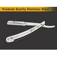 thumbnail image 4 of Ruvanti Straight Edge Razor for Professional Barbers, Best for Salon and Home Use - for Men's Shave (Silver), 4 of 8
