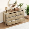 thumbnail image 4 of Ourlova Commode Cannelée 54 Pouces de Large Armoire Organisatrice de Rangement pour Salon Couloir Entrée Naturel, 4 of 7