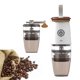 thumbnail image 5 of Yuarrent Molinillo de café portátil Manual Universal, fresadora desmontable, máquina de molienda de bebidas ajustable de 5 velocidades, para viajar Juegos de servir café y té blanco Yuarrent HA060736-02B, 5 of 6