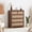 F Walnut, variant on YOCWO 6 Drawer Dresser for Bedroom, Mid Century Chest of Drawers with Arc Edge and Round Leg, Wood Storage Large Dresser Organizer for Bedroom Living Room Hallway Closet, Walnut