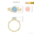 thumbnail image 5 of ANGARA Natural Vintage Inspired Aquamarine Flower and Vine Ring in 14K Yellow Gold for Women (Size-6mm) | March Birthstone, Birthday, Anniversary, Jewelry Gift for Women | Natural Aquamarine Ring, 5 of 10