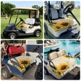 thumbnail image 6 of Golf Cart Seat Covers for 2 Seater,Botanical Sunflowers Microfiber Cart Seat Towel Blanket,Farmhouse Watercolor Flowers Leaves Absorbent NonSlip Bench Seats Protector for Golf Course 51"x31", 6 of 9