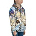 thumbnail image 3 of Genshin Impact Youth Sweatshirt 3D Printed Hoodie Activewear Teenager Winter Full-Zip Drawstring Jacket Coats Active Pullover Hooded Blouse For Boys Girls Small, 3 of 8