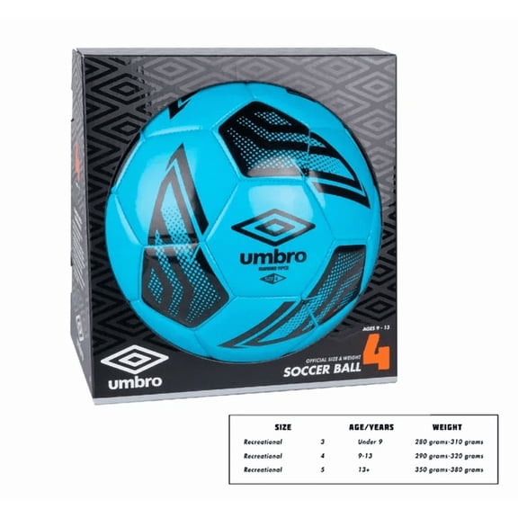 Size 4 Youth Soccer Ball – Blue  Durable 32-Panel Build  Ages 9–13  Great for Training & Recreation