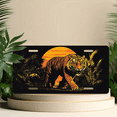 thumbnail image 6 of 1 Pcs 2D Flat License Plate Covers & Frames, A Tiger at Sunset For Decorative Front, Waterproof For Decoration Aluminum License Plate Covers & Frames Cover For Men Women, 12" X 6", 6 of 7