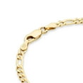 thumbnail image 3 of Miabella Italian Solid 18Kt Gold Plated Silver 3mm Diamond Cut Figaro Chain Bracelet for Women, Made in Italy (YG, Length 8 Inches), 3 of 7
