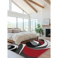thumbnail image 2 of Abstract Twist Art Area Rug for Bedroom 2.7x5 Ft Black and Red Classic Match Modern Art Super Soft fuzzy Throw Rug Non-Slip Fluffy Plush Indoor Floor Carpet for Living Room Nursery Home Decor, 2 of 8