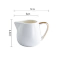 thumbnail image 2 of Creative Coffee Milk Jug With Gold Rim Handle Home Ceramic Gravy Boat Sauce Pot, 2 of 6