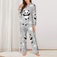 thumbnail image 2 of Balery Pandas Conjunto de Pijama con Estampado para Mujer, Conjunto de Dos Piezas con Manga Larga, Ropa de Dormir Suave con Bolsillos, Pijamas Cómodos-Large, 2 of 7