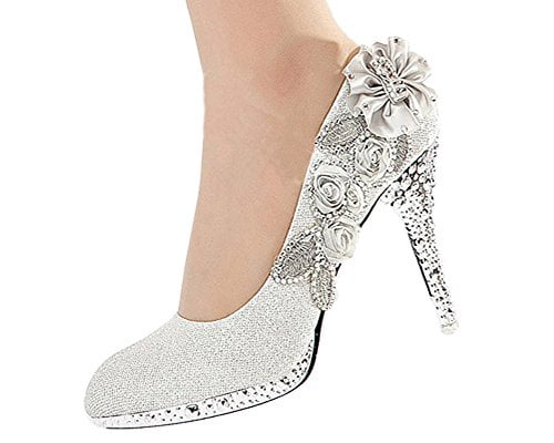 lace closed toe wedding shoes