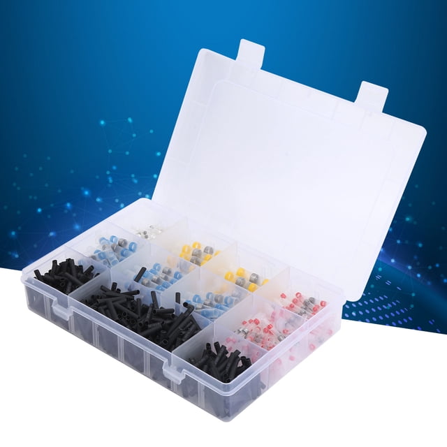 600pcs Waterproof Solder Sleeve Crimp Terminal Heat Shrink Solder Butt Connector Tube Set