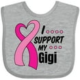 thumbnail image 3 of Inktastic Breast Cancer Awareness I Support My Gigi with Pink Ribbon Boys or Girls Baby Bib, 3 of 4