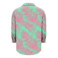 thumbnail image 6 of Pxxlle Hawaiian Shirts for Women Fashion Tropical Graphic Shirt Plus Size Button Down Tops for Beach Vacation Pink XL, 6 of 7