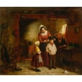 thumbnail image 3 of William Hemsley 14x12 Black Modern Framed Museum Art Print Titled - The Brand New Hat (1855), 3 of 5