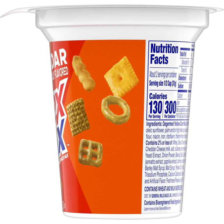 Chex Mix Cheddar Flavored Snack Mix, Snack Cup, 2.5 oz - Walmart.com