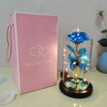 thumbnail image 1 of Rose Flowers Glass Rose LED Light Gift for Valentine‘s Day Blue, 1 of 5