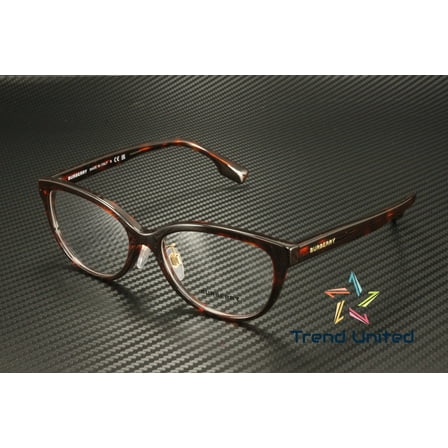 BURBERRY BE2357F 3984 Esme Check Red Havana Demo Lens 54 mm Women's Eyeglasses