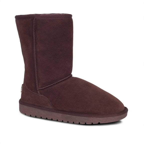 RJ Fuzzies Sheepskin RJS-120-CHOCO-10 Ladies 9 in. Sheepskin Boot, Chocolate - Size 10