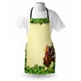thumbnail image 3 of Kids Thanksgiving Apron Turkey with Happy Expression Green Foliage Fresh Leaves, Unisex Kitchen Bib Apron with Adjustable Neck for Cooking Baking Gardening, Green Pale Yellow Brown, by Ambesonne, 3 of 3