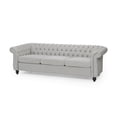 thumbnail image 4 of Noble House 84.75" Chesterfield Sofa,Deep Button Tufting,Beige, 4 of 11