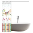 thumbnail image 3 of MYPOP Owls Shower Curtain Decor, Cute Owls on a Branch Sunny Day Countryside Farmhouse Fences Wildflowers Fabric Bathroom Set with Hooks, 60 X 72 Inches, 3 of 3