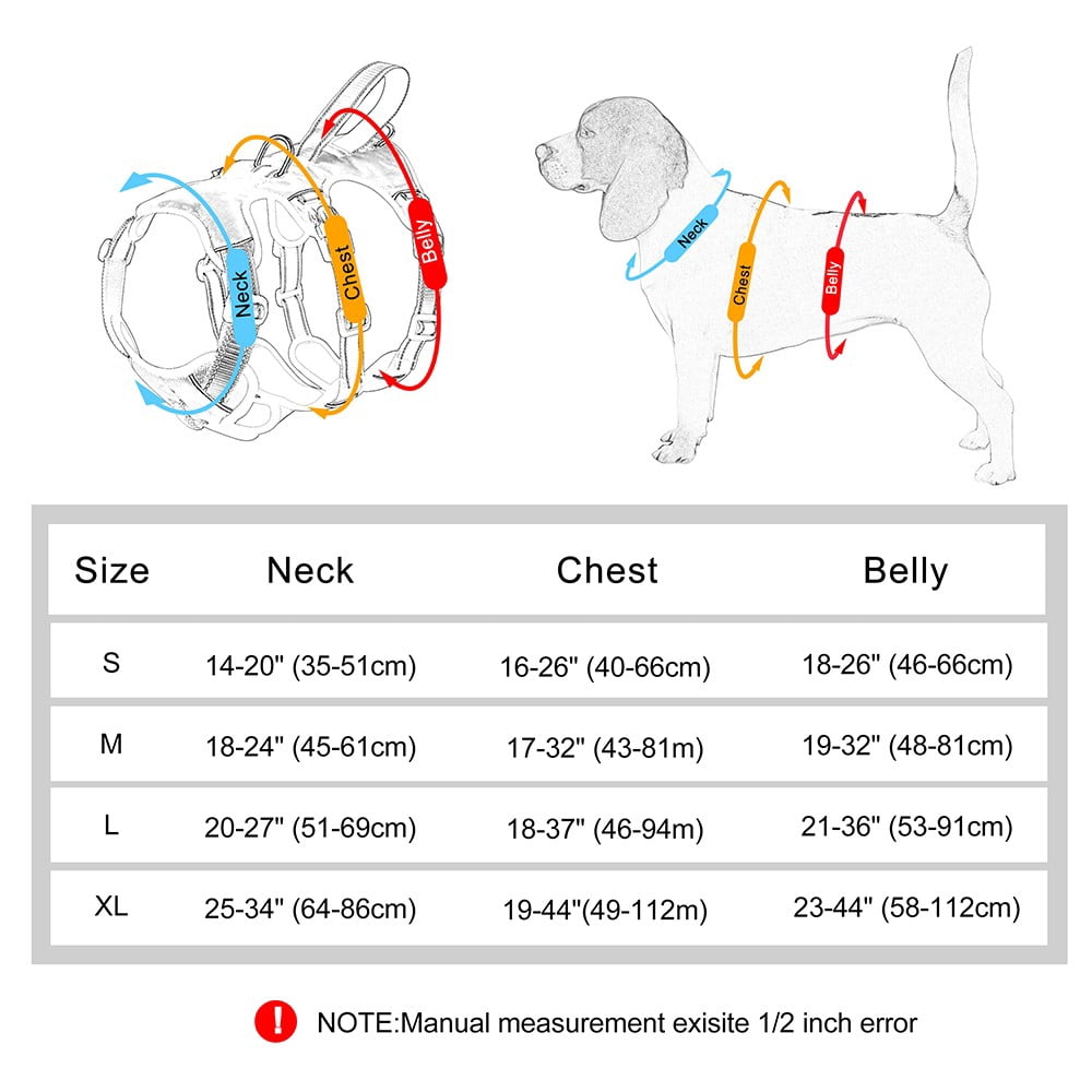 Pet Artist Escape Proof Dog Harness Reflective Adjustable Soft Padded Pet Vest With Comfort Handle