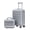 Silver, variant on Alvantor 2 Pcs Luggage Set with Combination Lock, 20" ABS Spinner Suitcase & 14" Cosmetic Case, Silver