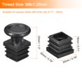 thumbnail image 2 of 12Pack Inserts for Square Tubes with Leveling Feet, for 0.79"x0.79" OD Square Tube, M8 Thread Black Plastic Furniture, 2 of 7