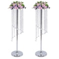thumbnail image 4 of Floor-standing 35.4in Tall Crystal Flower Vase Chandelier Centerpiece Stands, 4 of 12