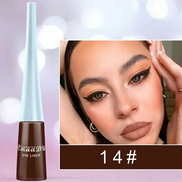 Lápiz líquido delineador de ojos Sexy colorido, resistente al agua, fácil de usar, maquillaje mate, azul, rojo, verde, blanco, dorado, marrón