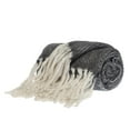 thumbnail image 2 of Super Soft Black and White Handloomed Mohair Throw Blanket, 2 of 4