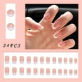thumbnail image 5 of EcoNesxp 24 Pcs Ongles Autocollants Blancs à Bout Français Ongles Postiches Courts Carrés Ongles Postiches Roses en Acrylique Colle pour Ongles Réutilisable Ongles Nude Ongles Postiches Blancs Couverture Complète Ongles Autocollants Pièces de Design Français Blanc Bout Français Pr, 5 of 5
