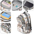 thumbnail image 4 of Corgi and Scarf White Pattern Backpack for School, Cute School Bag with Adjustable Shoulder Straps and Padded Back, 16.9"x12.6"x5.9", 4 of 5