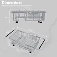 thumbnail image 2 of Dish Drying Rack in Sink, Expandable Over The Sink Dish Rack with Utensil Holder, Compact Storage for Kitchens, Stainless Steel , Silver, 2 of 8