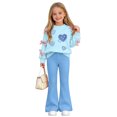 thumbnail image 7 of Cethrio Girls Casual Outfit Sets, Spring Fall Fashion Long Sleeve 2 Piece Girls' Clothing Sets Light Blue Size 13-14 T, 7 of 7