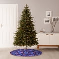 thumbnail image 6 of Sikiie Skull daisy purple Nativity Christmas Tree Skirt, Jesus Christian Winter Holiday Tree Mat Decoration(30-48IN)48", 6 of 6