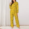 thumbnail image 2 of Picia Funny Ducks Pattern Women’s Long-Sleeve Sleepwear Set - Soft 2-Piece Loungewear with Pockets, Comfy PJs for Relaxing Nights-Large, 2 of 7