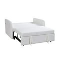 thumbnail image 4 of ARCTICSCORPION Modern Convertible Velvet Sofa Bed with USB Port and Adjustable Backrest, White, 4 of 7