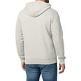 thumbnail image 5 of Hanes Men's EcoSmart Full-Zip Hooded Sweatshirt, Long Sleeve Pullover Pocket Hoodie, Ash, S, 5 of 5