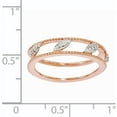 thumbnail image 2 of Diamond Sterling Silver Rose Gold-Plated Jacket Ring, 2 of 7