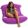 thumbnail image 6 of Posh Creations Laguna Lounger Bean Bag Chair, Kids, 3 ft, Purple, 6 of 6