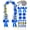 yellow white, variant on Beth 2026 Graduation Leis Class of 2026 Double Braided Money Lei with Satin Ribbon Flowers Party Gifts for Women Men