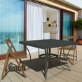 thumbnail image 4 of Four Seasons Courtyard Palermo Slat Top Dining Table with Umbrella Hole, 4 of 7