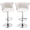 White, variant on MOOSENG Velvet Swivel Bar Stools Set of 2, Adjustable Height Counter Chairs with Back & Footrest, Modern Upholstered Barstools for Kitchen Island Black