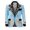 Blue #37, variant on Mens Christmas Blazer Long Sleeve Classic Holiday Pattern Jacket Lapel Snowflake Print Coats Fall Winter Trendy Festive Holiday Print Jackets Red L